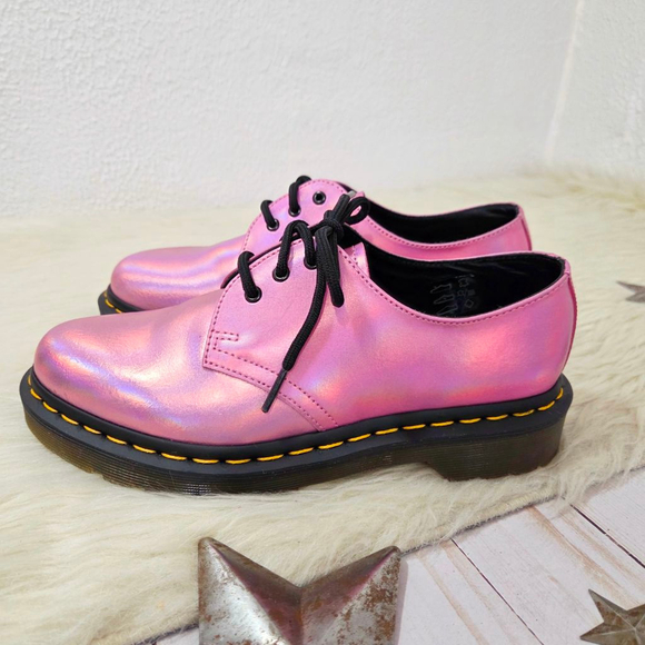 Dr. Martens 1461 Iced Metallic Mallow Pink Oxford shoes lace up iridescent 7 NEW - Picture 6 of 10